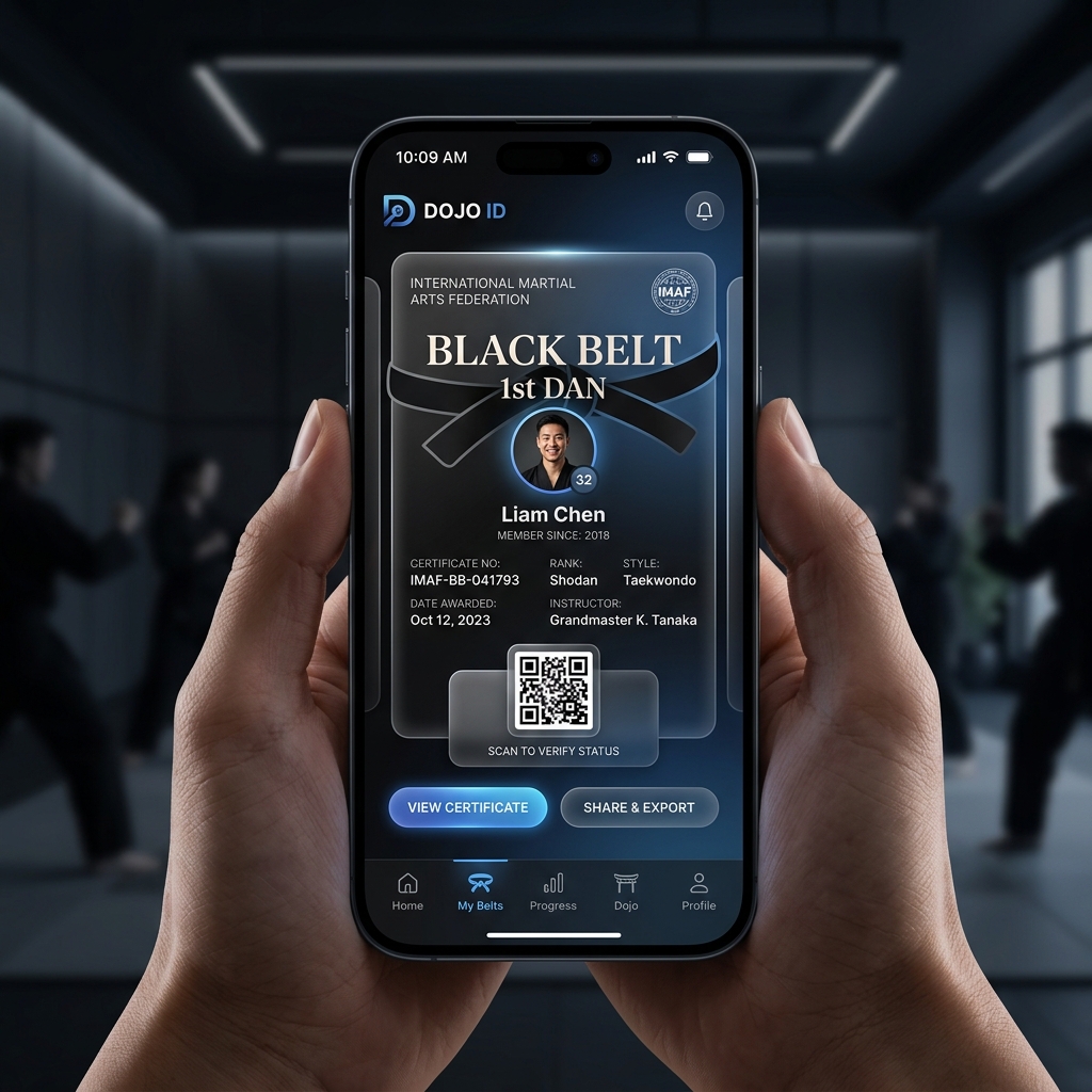 Mobile Dan Certificate UI